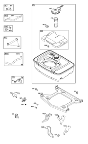 Fuel Supply Group Diagram and Parts List for 386447-3337-F1 200000 - 399999 Briggs and Stratton Engine